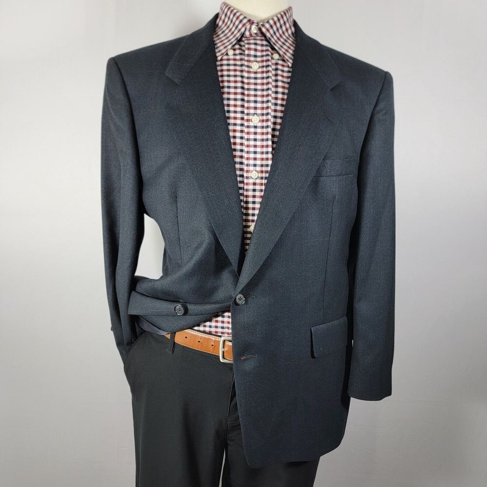 Hart Schaffner Marx Softly Tailored Men's Sport Coat Blazer Two Button Navy 43S